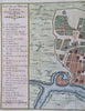 Lopburi Thailand Louvo Chao Phraya River 1752 Bellin hand color city plan