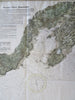 Gloucester Harbor coastal Massachusetts c. 1910-15 nautical navigation hc map