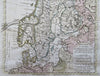 Scandinavia Denmark Sweden Norway Finland Iceland 1761 Delisle Buache scarce map