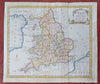 England & Wales United Kingdom London Cardiff York c. 1780 Conder decorative map
