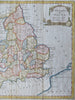 England & Wales United Kingdom London Cardiff York c. 1780 Conder decorative map