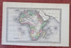 Africa Mts. of the Moon Donga Cape Colony Egypt Congo 1832 Yeager miniature map