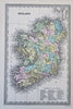 Ireland 1832 Carey & Lea charming miniature map w/ old hand color