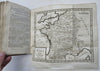 Crozat's Geography 1808 scarce French leather book w/ 2 folding engraved maps