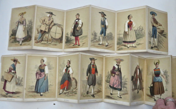 Costumes of Switzerland Fashions c. 1880's album w/ 25 lovely hand color plates
