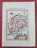 Scandinavia Sweden Denmark Finland Norway 1719 Mallet decorative map