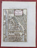 Moscow Detailed City Plan Kremlin Castle Peter the Great 1719 Mallet map