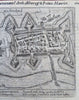 Wachtendonk Dutch Revolt Star Fort Siege Battle 1616 engraved battle print