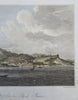 St. Sebastian Brazil Rio de Janeiro Harbor View c. 1813 Cooke engraved print