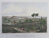 Cuba Havana 1812 Jesu del Monte City & Harbor by Cooke hand colored view print