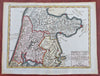 Holland Netherlands Hoorn Edam Alkmaar 1748 Vaugondy engraved map