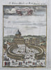 Rome Italy St. Peter's Basilica Vatican City Italia 1686 Mallet hand color print