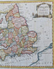 England & Wales London Cardiff York Manchester c. 1770-80 Conder hand color map