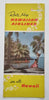 Hawaiian Airlines Cartoon Pictorial Route Map 1950's Travel Tourist Brochure