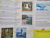 Hawaiian Airlines Cartoon Pictorial Route Map 1950's Travel Tourist Brochure