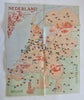 Netherlands Dutch Gastronomic Map Restaurants food wine c. 1950-60's tourist map