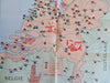 Netherlands Dutch Gastronomic Map Restaurants food wine c. 1950-60's tourist map