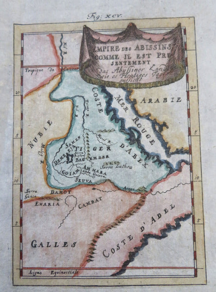 East Africa Abyssinia Nile Source Somalia Ethiopia Red Sea 1719 Mallet map