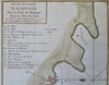 Acapulco Mexico 1754 city plan coastal survey w/ key scarce miniature map