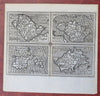 British Isles Wight Jersey Guernsey Angelsey 1639 Blaeu miniature map