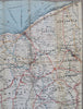 Ohio Railroad map 1912 rare large decorative linen backed map