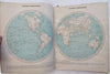 World Geography People & Cultures 1873 Mary Hall book w/ 19 maps wood engravings