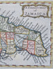 Jamaica British Colony Caribbean Island Port Royal Kingston 1760 British mag map