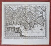 Portugal Lisbon Algarve 1715 van der Aa decorative engraved miniature map