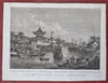 Chinese Trade Boats British Colony China Harbor Scene 1801 Allart Dutch view