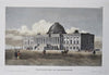 Washington D.C. Capitol Building Unfinished Dome c. 1850 Meyer engraved print