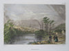 Sheffield England United Kingdom City View c. 1850 engraved print