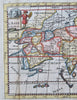 Asia Continent Japan Ottoman Empire Mughal India Qing China 1708 la Feuille map