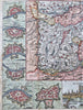 Duchy of Bavaria Germany Holy Roman Empire 1708 La Feuille decorative map cities