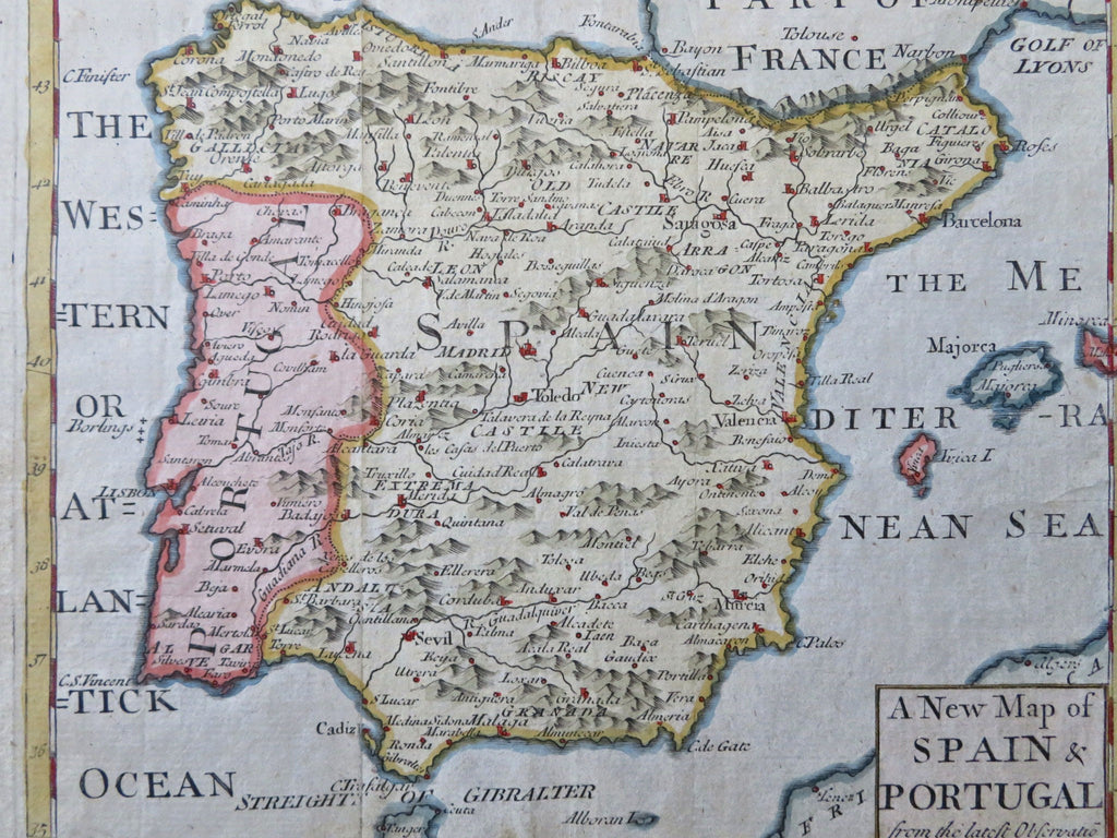 Iberia Spain & Portugal c. 1730 scarce little Gordon hand colored map – Brian DiMambro iberia-spain-portugal-c-1730-scarce-little-gordon-hand-colored-map-brian-dimambro