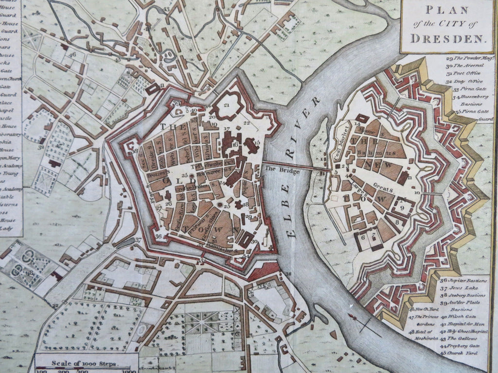 Dresden Saxony Holy Roman Empire Germany 1792 Neele engraved city plan