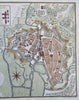 Hanover Holy Roman Empire Germany Herrennhausen Palace 1792 Neele city plan map