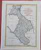 Papal States Central Italy Rome Urbino Ferrara 1794 Neele engraved map