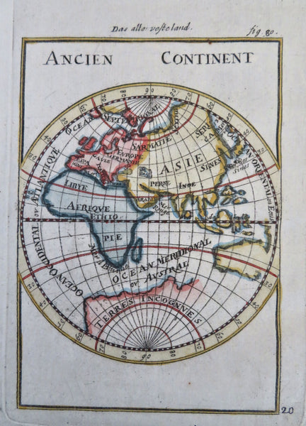 Ancient World Europe Africa Asia Middle East Arabia India 1685 Mallet print