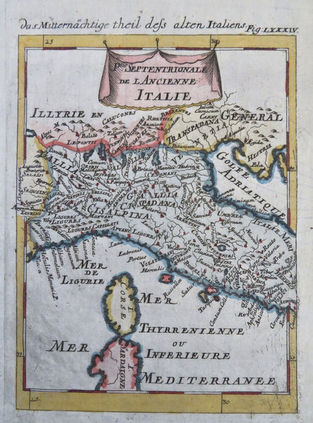 Roman Empire Northern Italy Cisalpine Gaul Mediolanum 1685 Mallet historical map