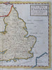 England & Wales United Kingdom London York Cardiff c. 1730 Gordon engraved map