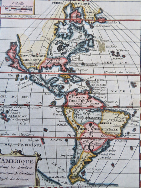 North & South America California as an Island 1774 rare miniature map