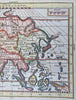 Asia Qing China Mughal India Japan Arabia Ottoman Empire 1774 miniature map