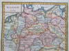 Holy Roman Empire Germany Bavaria Prussia Saxony Westphalia 1809 engraved map