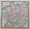 Holy Roman Empire Germany Bavaria Prussia Saxony Westphalia 1809 engraved map