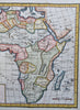 Africa Morocco Egypt Abyssinia Madagascar Senegal Gambia 1809 engraved map