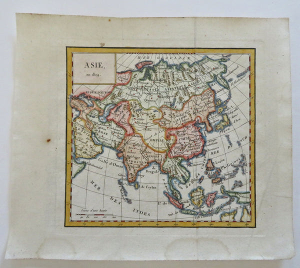 Asia Ottoman Empire Arabia Mughal India Qing China Japan 1809 engraved ...