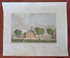 Harvard College Massachusetts Neo-Classical Architectural View 1834 print