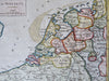 Kingdom of Holland Netherlands Amsterdam Utrecht Rotterdam c. 1760 engraved map