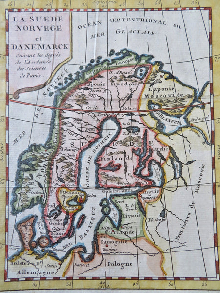 Scandinavia Sweden Norway Denmark Baltic Sea Finland 1774 engraved map