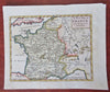 France Normandy Brittany Burgundy Aquitaine Gascony 1749 engraved map